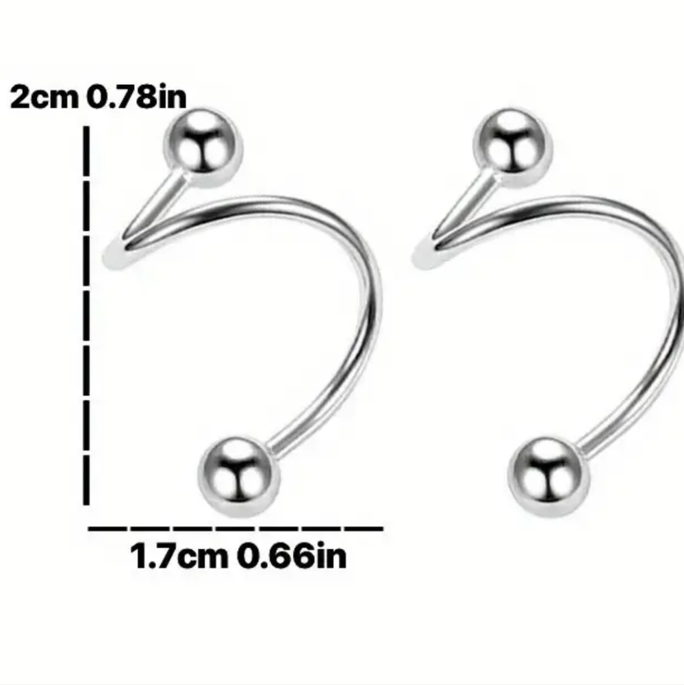 GEOMETRIC TWIST EARRINGS Stainless steel STATEMENT PIECE - Picture 3 of 4